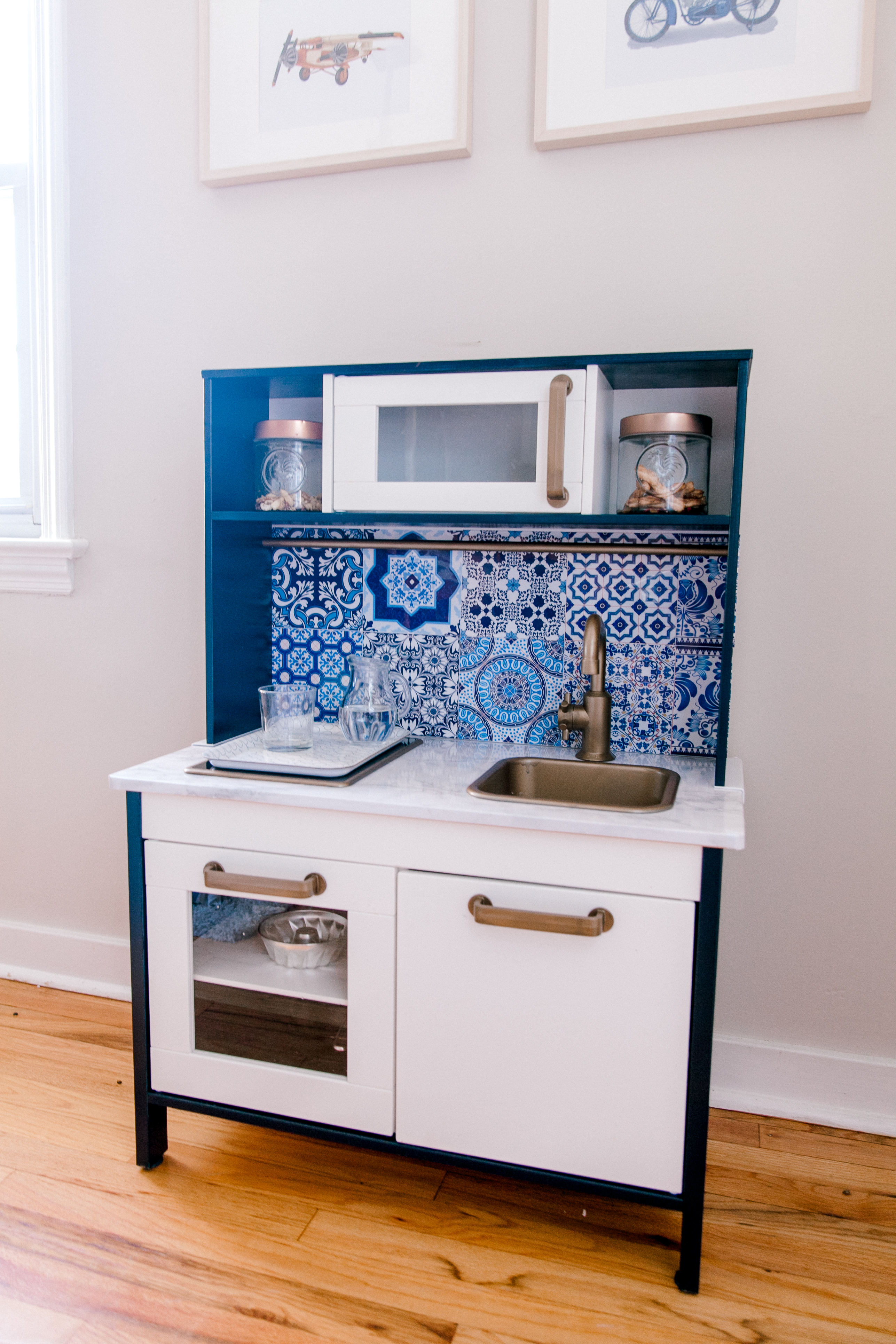 blue play kitchen