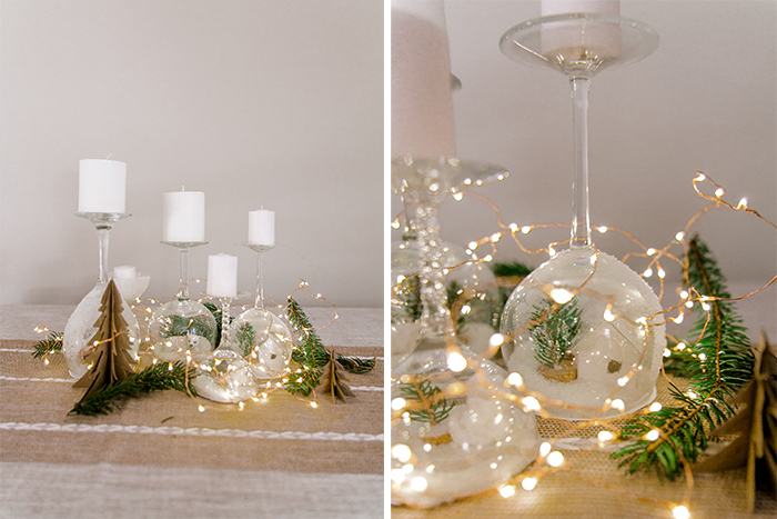 WINE GLASS CHRISTMAS CANDLE HOLDERS - If Only April