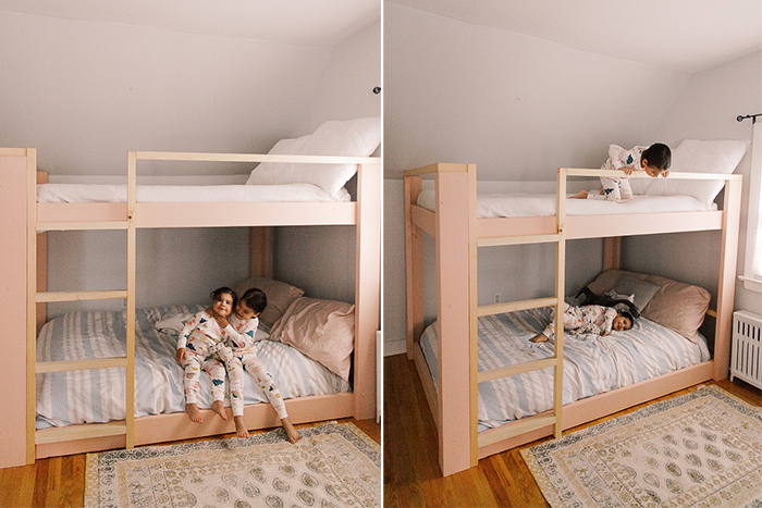 Diy twin over full outlet bunk bed with stairs