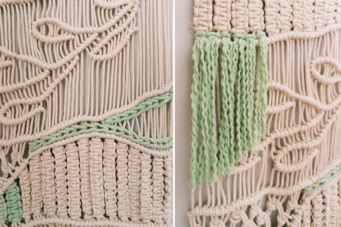 How to macrame wall hanging with vine and leaf - If Only April
