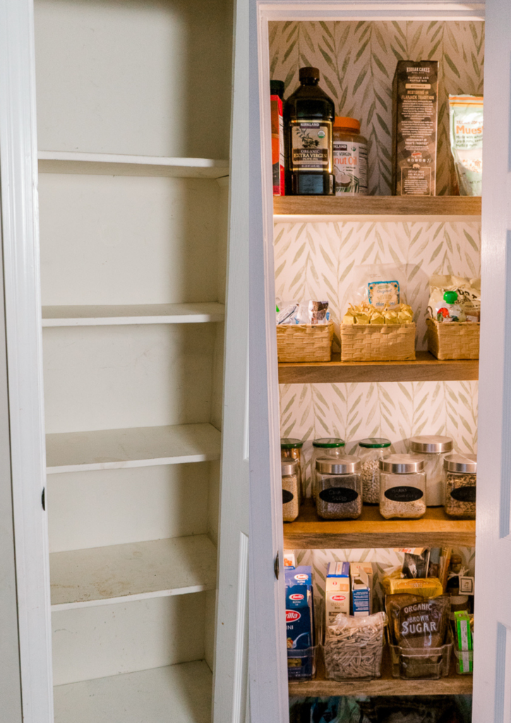Before and after: easy small pantry closet makeover - If Only April