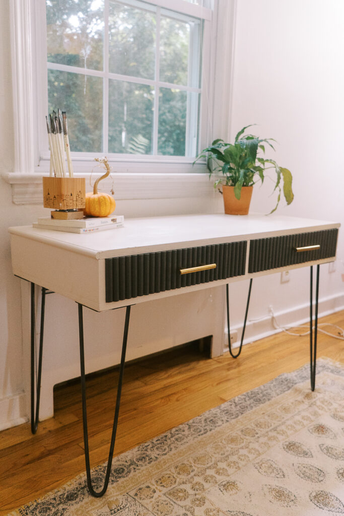 Diy writing deals desk with drawers