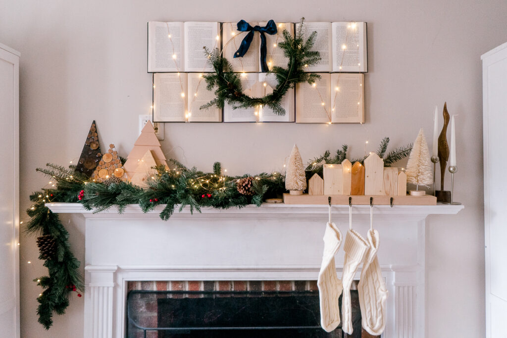 DIY asymmetrical Christmas wreath