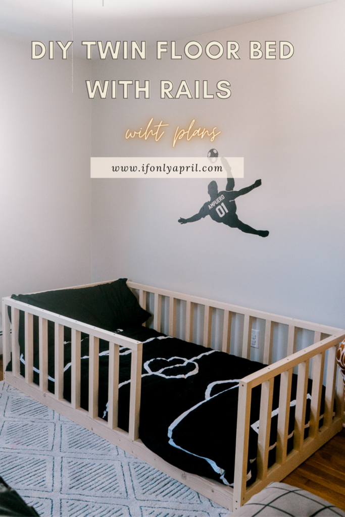 diy twin floor bed with rails