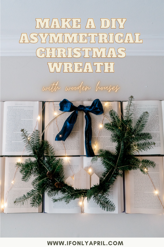 DIY asymmetrical Christmas wreath