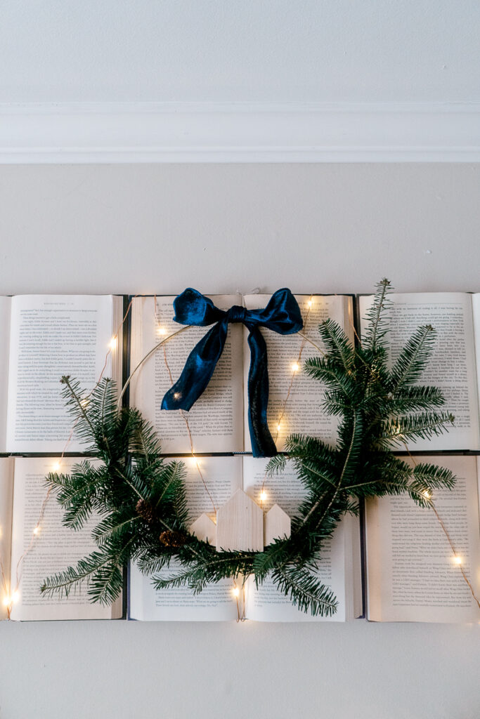 DIY asymmetrical Christmas wreath